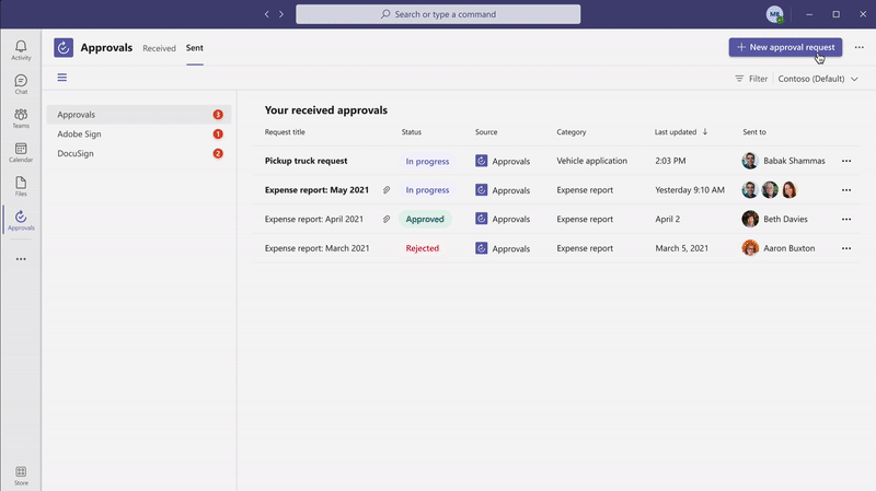 Approvals in Microsoft Teams is getting eSignature support, Approval Templates this month - OnMSFT.com - April 13, 2021