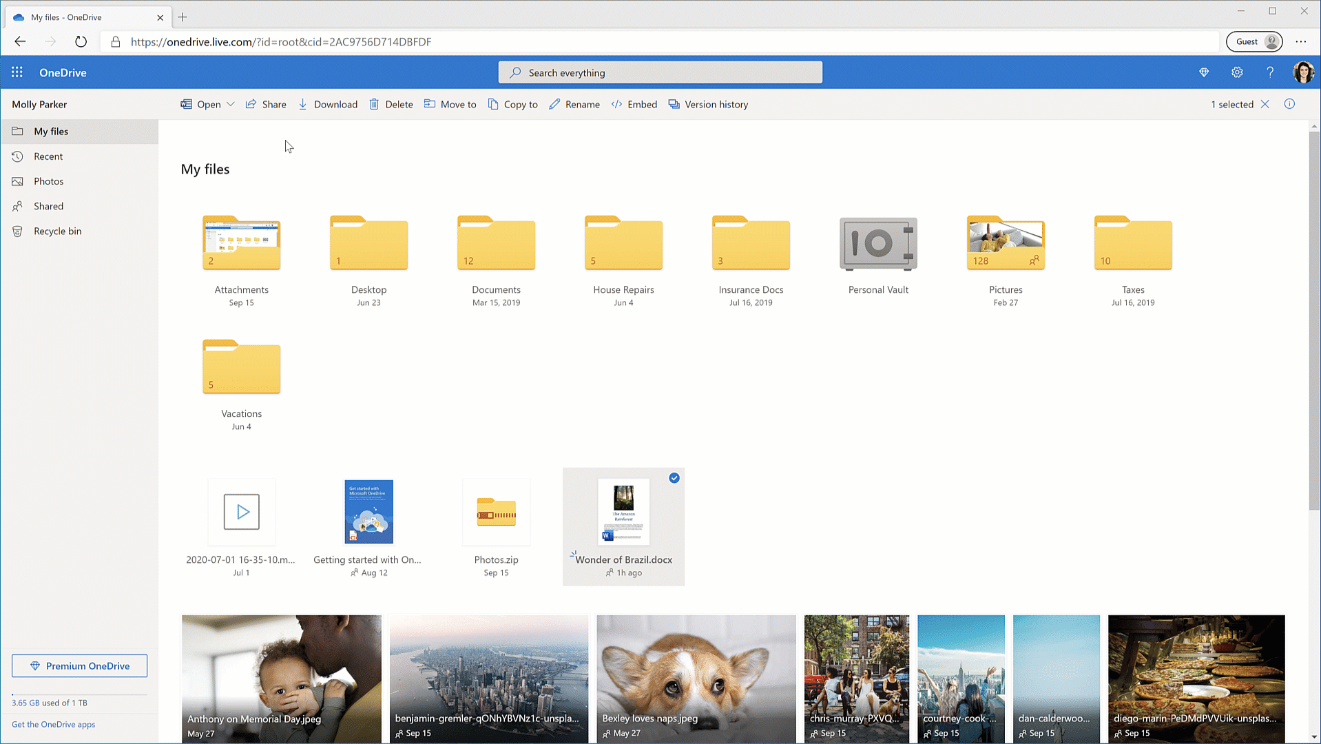 how to save something to your microsoft onedrive account