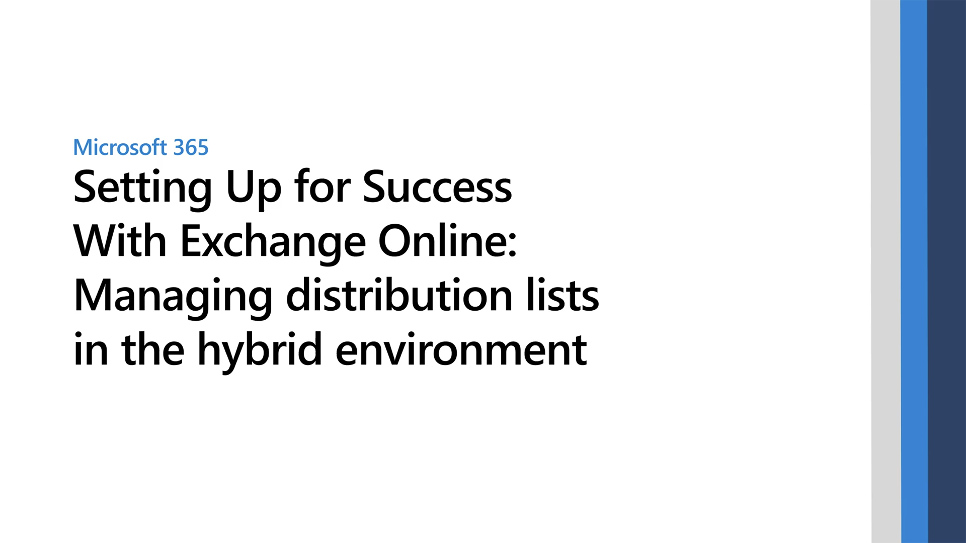 Managing distribution lists in the hybrid environment Microsoft