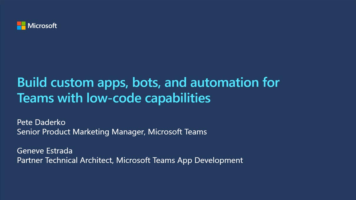 Build custom apps, bots, and automation for Microsoft Teams with low ...
